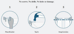 Curtain Rod Brackets (1pair)